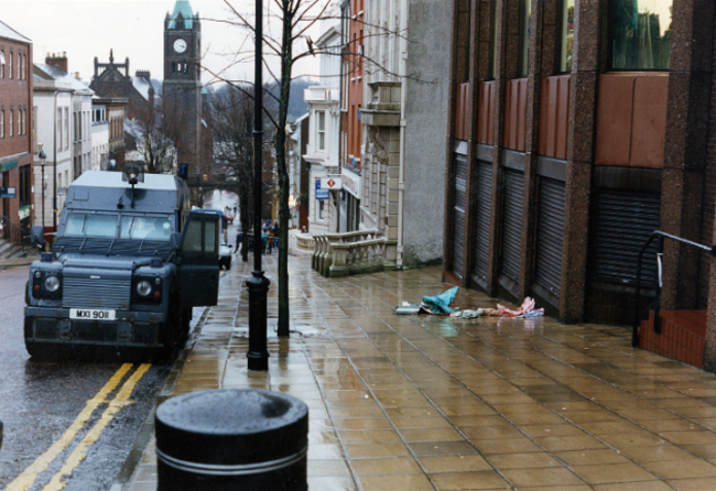 Michael Ferguson murder - scene landrover front view web