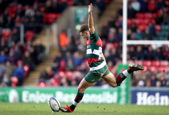 George Ford kicks at goal