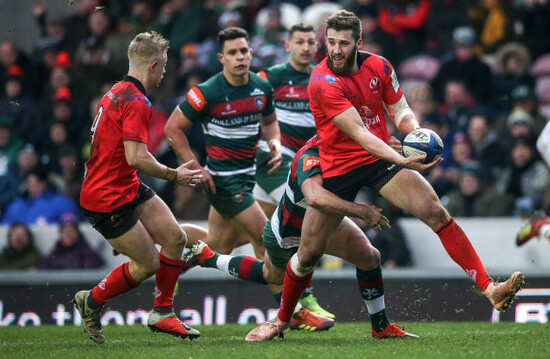 George Ford with David Shanahan and Stuart McCloskey