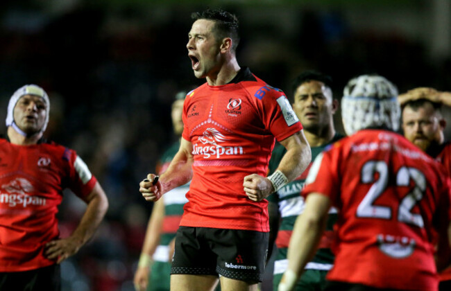 John Cooney celebrates at the final whistle