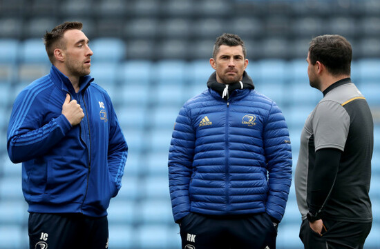 Jack Conan and Rob Kearney before the game