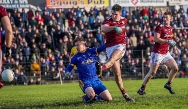 Barry McHugh scores a goal