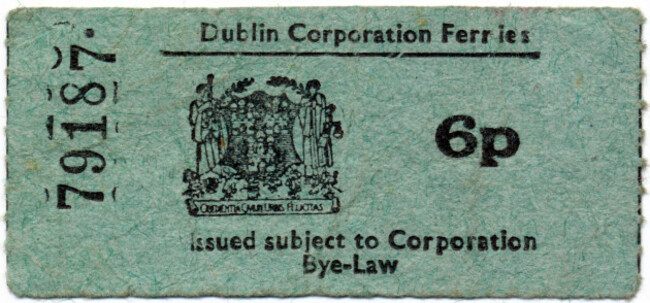 Six pence to cross the Liffey. Donated by Ger Walsh