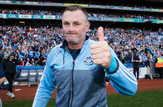 Mick Bohan celebrates at the final whistle