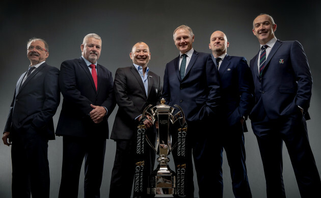 Jacques Brunel, Warren Gatland, Eddie Jones, Joe Schmidt, Gregor Townsend and Conor O’Shea