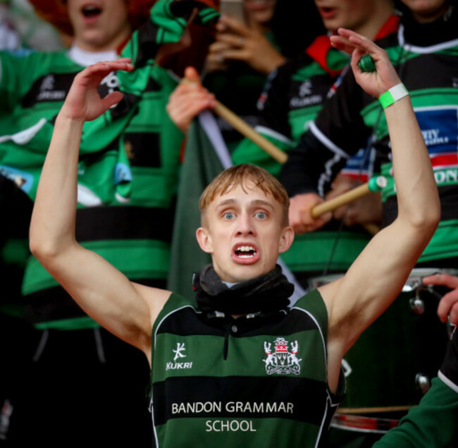 A Bandon Grammar School supporter in the crowd