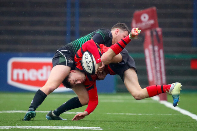 Harry Wall tackles Joshua Fahey