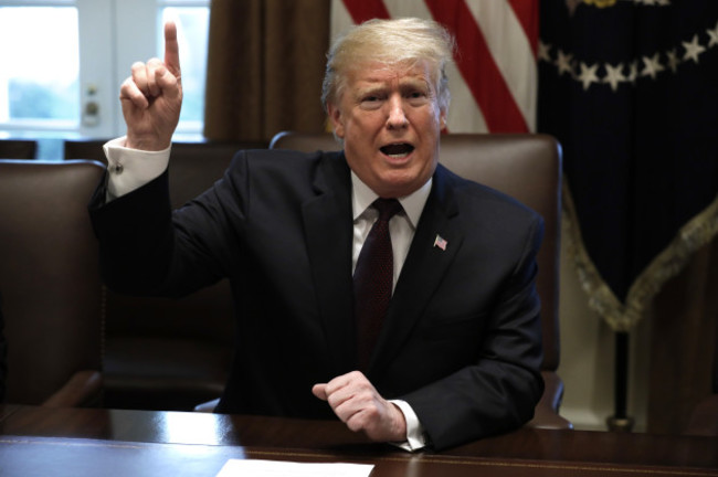 President Donald Trump meets with conservative leaders on his immigration proposal