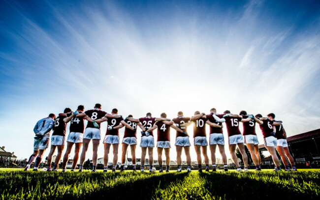 Galway stand for national anthem