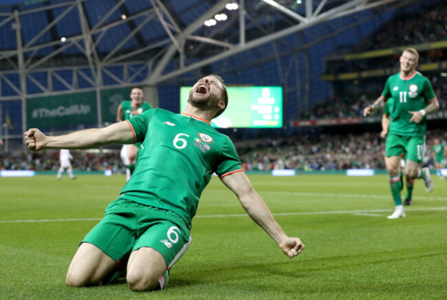 Alan Judge celebrates his late goal