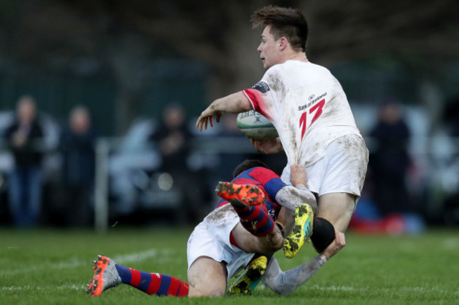 James Hickey tackled by Matt D’Arcy