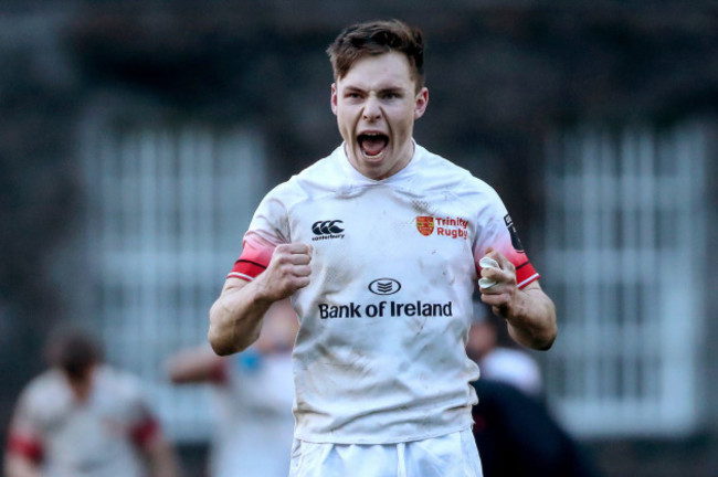 James Hickey celebrates at the final whistle