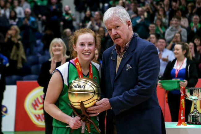 Sorcha Tiernan receives the MVP award by Seamus O'Connor