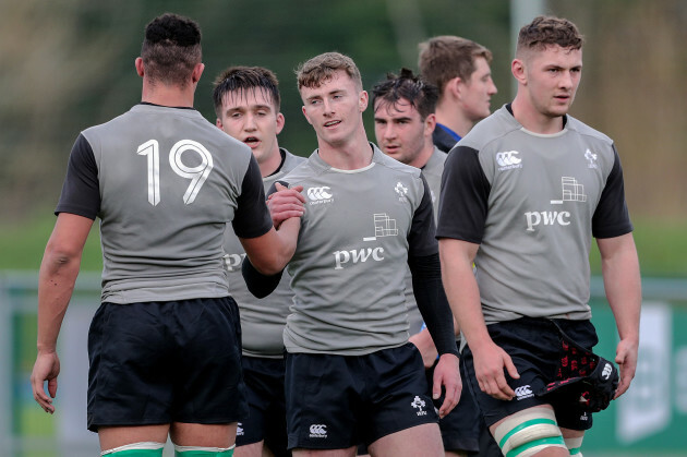 JJ McKee celebrates winning with teammates