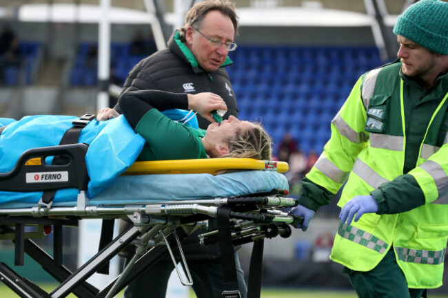 Alison Miller goes off injured
