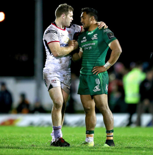 Darren Cave and Bundee Aki after the game