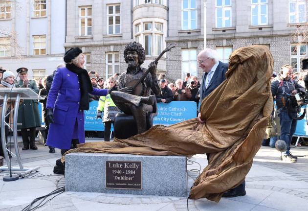 Luke Kelly statues unveiled