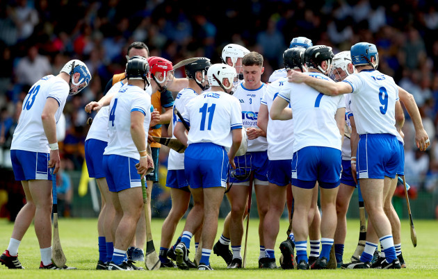 The Waterford team huddle