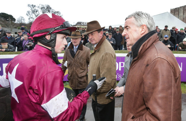 Bryan Cooper talks to Michael O'Leary after winning