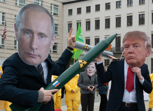 Protest against the dissolution of the INF Treaty