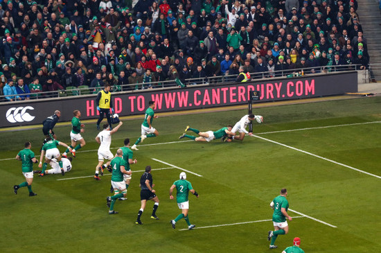 Jonny May scores their first try