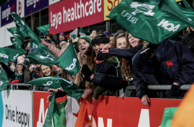 Ireland fans at the game