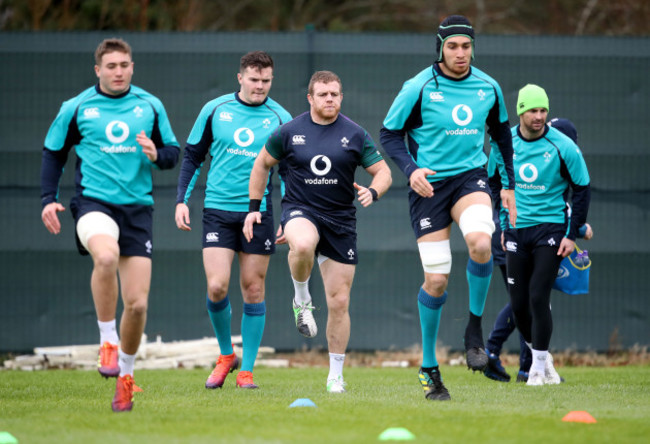 Jordan Larmour, Jacob Stockdale, Sean Cronin, Ultan Dillane and Rob Kearney