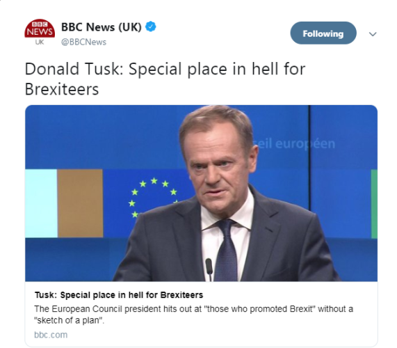 Factcheck Did Donald Tusk Say There Was A Special Place In Hell For Brexiteers