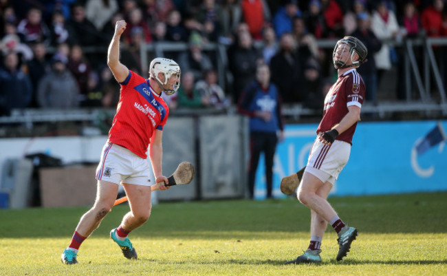 Darragh Burke celebrates scoring a point