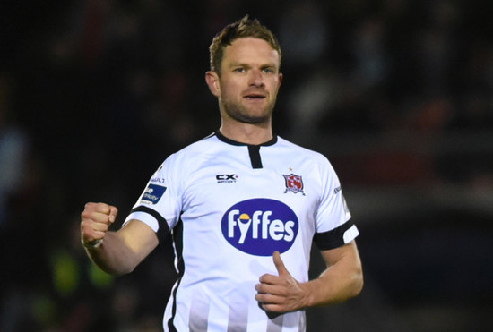 Dane Massey celebrates scoring his side's first goal