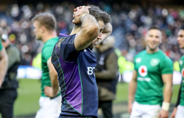 Tommy Seymour dejected after the game