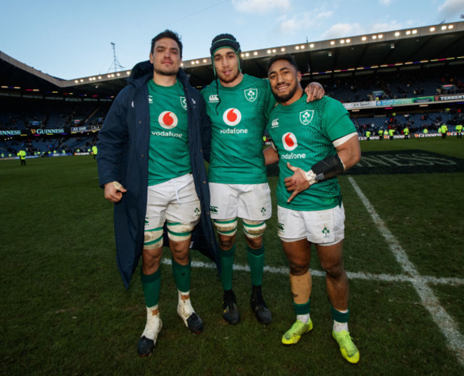 Quinn Roux, Ultan Dillane and Bundee Aki