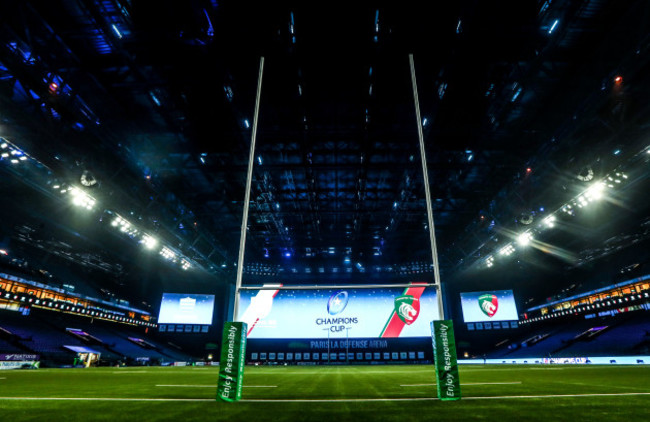 A view of the Paris La Defense Arena ahead of the game