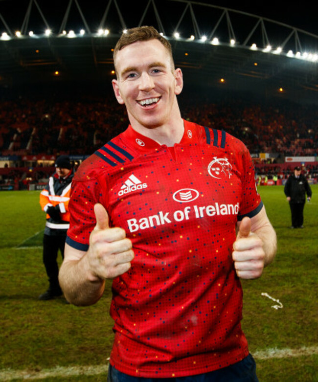 Chris Farrell celebrates after the game