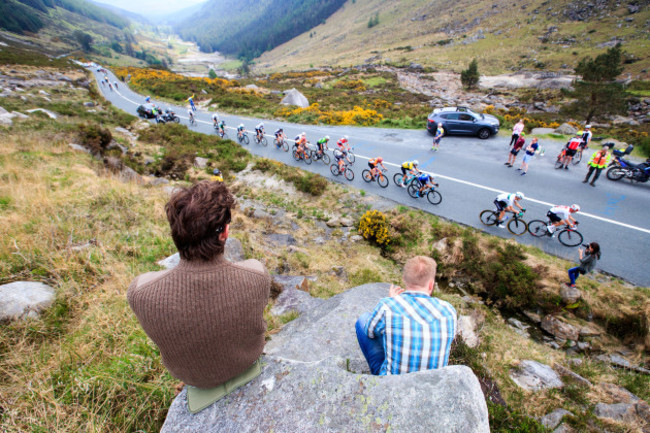 Riders on Wicklow Gap Category 1 KOM