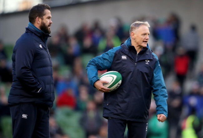 Andy Farrell with Joe Schmidt