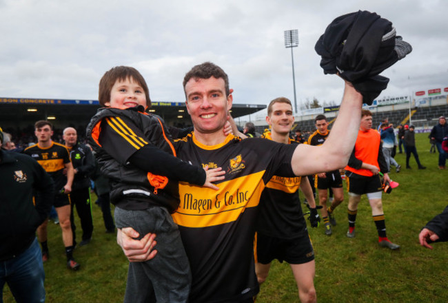 Shane Doolan celebrates with his nephew Alex Doolan