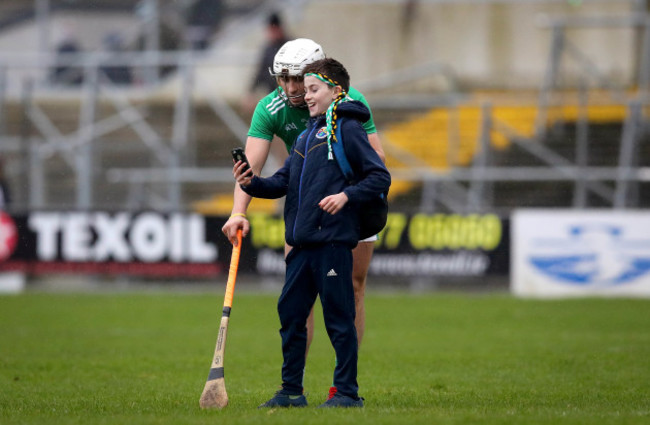 Aaron Gillane with a young fan