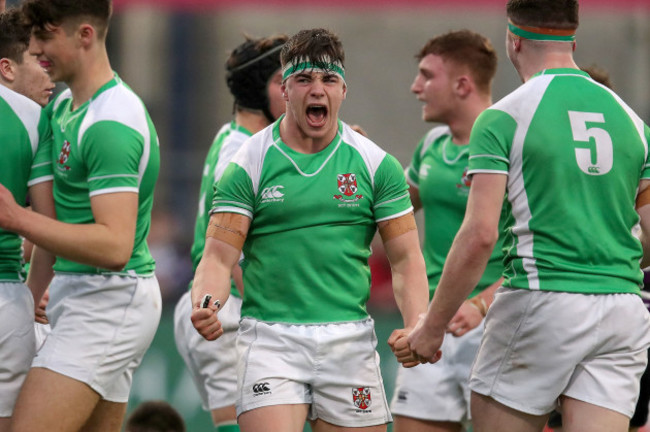 Henry Godson celebrates at the final whistle