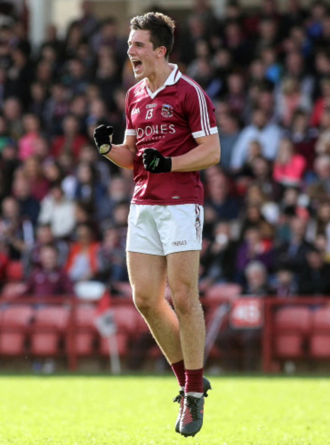 Shane McGuigan celebrates scoring a goal