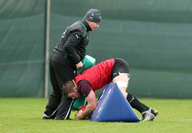 Declan Kidney with Sean O'Brien