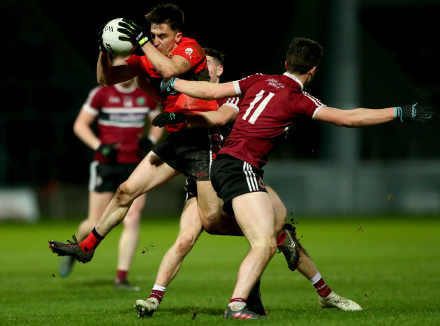 Aaron Boyle and Shane McGuigan with Conor Horgan.