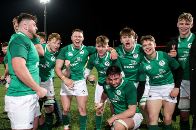 Ireland players celebrate