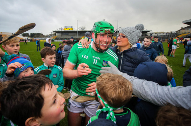 Shane Dowling is congratulated after the game