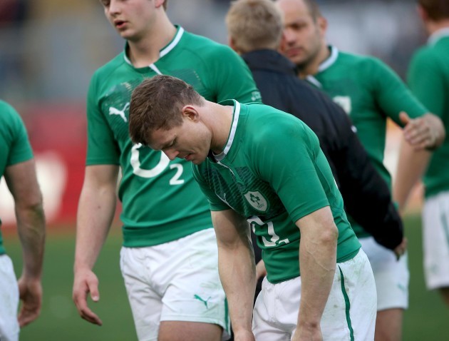 Brian O'Driscoll dejected after the match