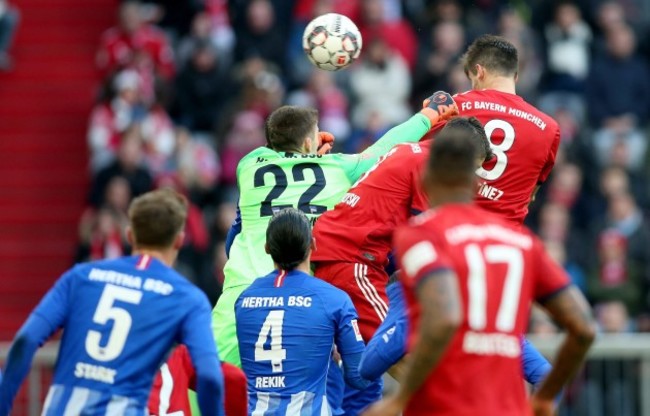 Munchen, Muenchen, firo: 23.02.2019, Football, 1.Bundesliga, Season 2018/2019, FC Bayern Munich - Hertha BSC Berlin