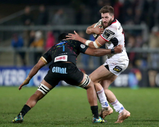 Stuart McCloskey in action with James Brown