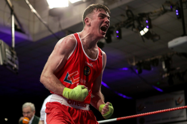 Kieran Molloy celebrates