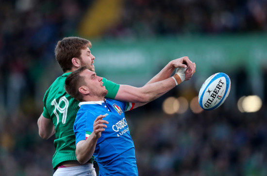 Iain Henderson with Braam Steyn