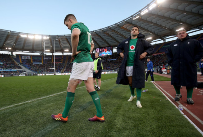 Jonathan Sexton, Conor Murray and Tadhg Furlong after the game